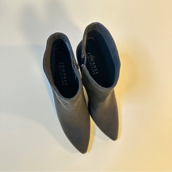 NEW Journee Collection Sorren Black Faux Suede Womens Booties, Sz 9.5 - Picture 9 of 13